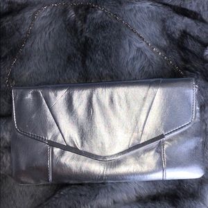 Silver Envelope Clutch
